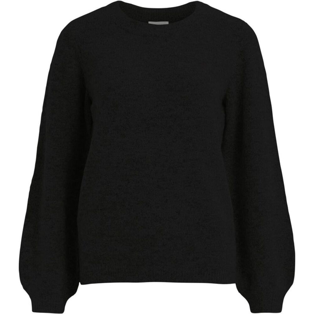 Object Womens/Ladies Pull Over Long-Sleeved Sweater / Black